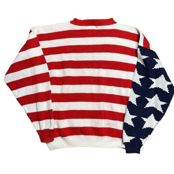 Vintage AVON FASHIONS Stars and Stripes USA Sweater Size Large - Picture 3 of 8
